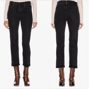 MOTHER Superier Scrapper Cuff Ankle Fray in black Who’s Sorry Now. 29